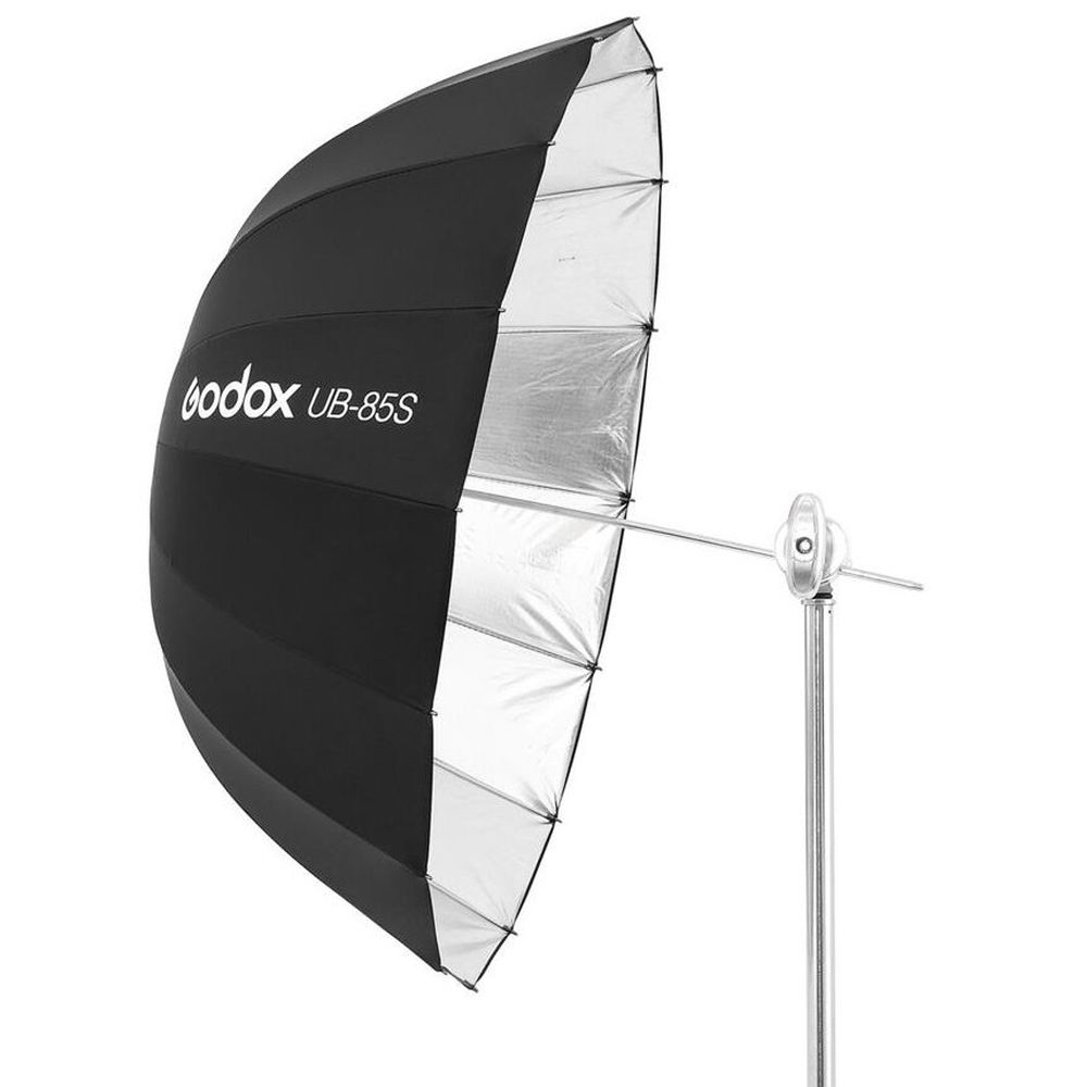 Godox UB-85S - Parapluie de studio parabolique réfléchissant argenté 85 cm