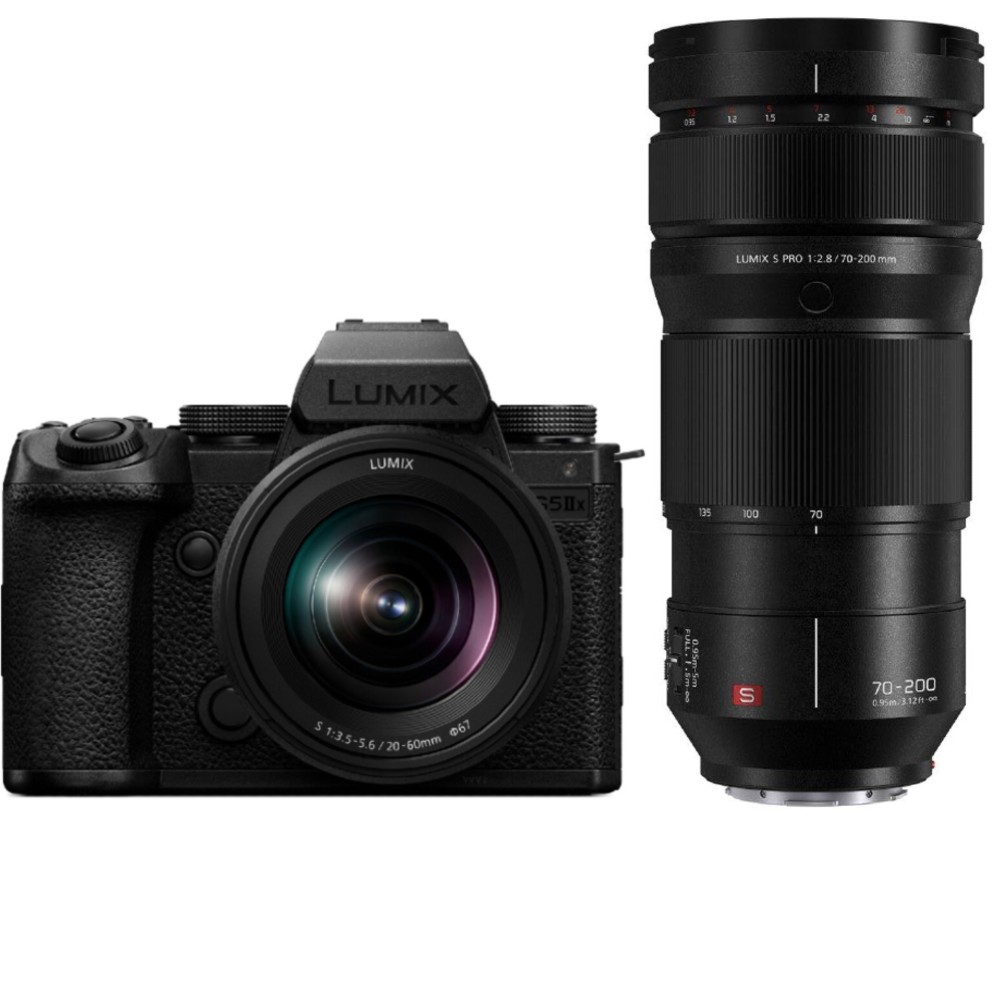 Panasonic Lumix DC-S5 IIX Boîtier + Lumix S 20-60mm F/3.5-5.6 + Lumix S Pro 70-200mm F/2.8