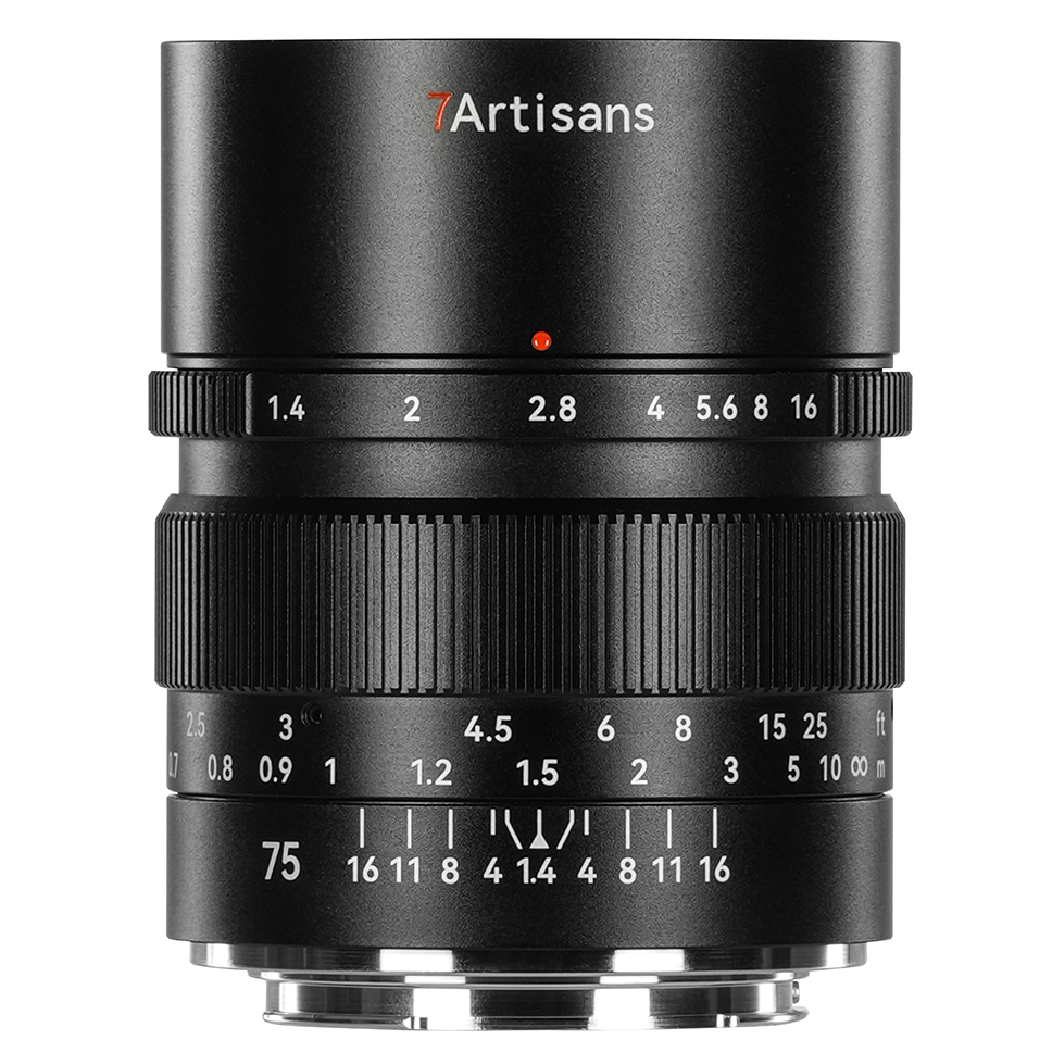 7artisans 75mm f/1.4 Canon RF - Zwart