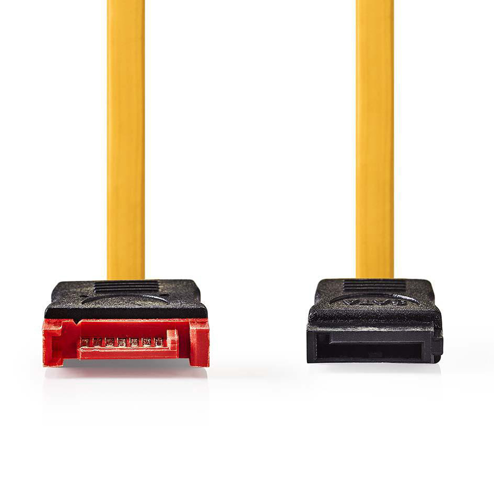 Nedis SATA kabel 6Gb/s 7 pins female - 7 pins female 0,5m geel