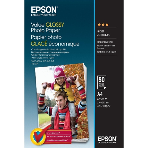 Papier Photo Glacé Epson S400036 A4 183g (50 Feuilles)