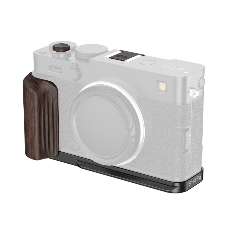 SmallRig L-Shaped Mount Plate with Wooden Handle for Fujifilm X-E5 Ebony Black 6236