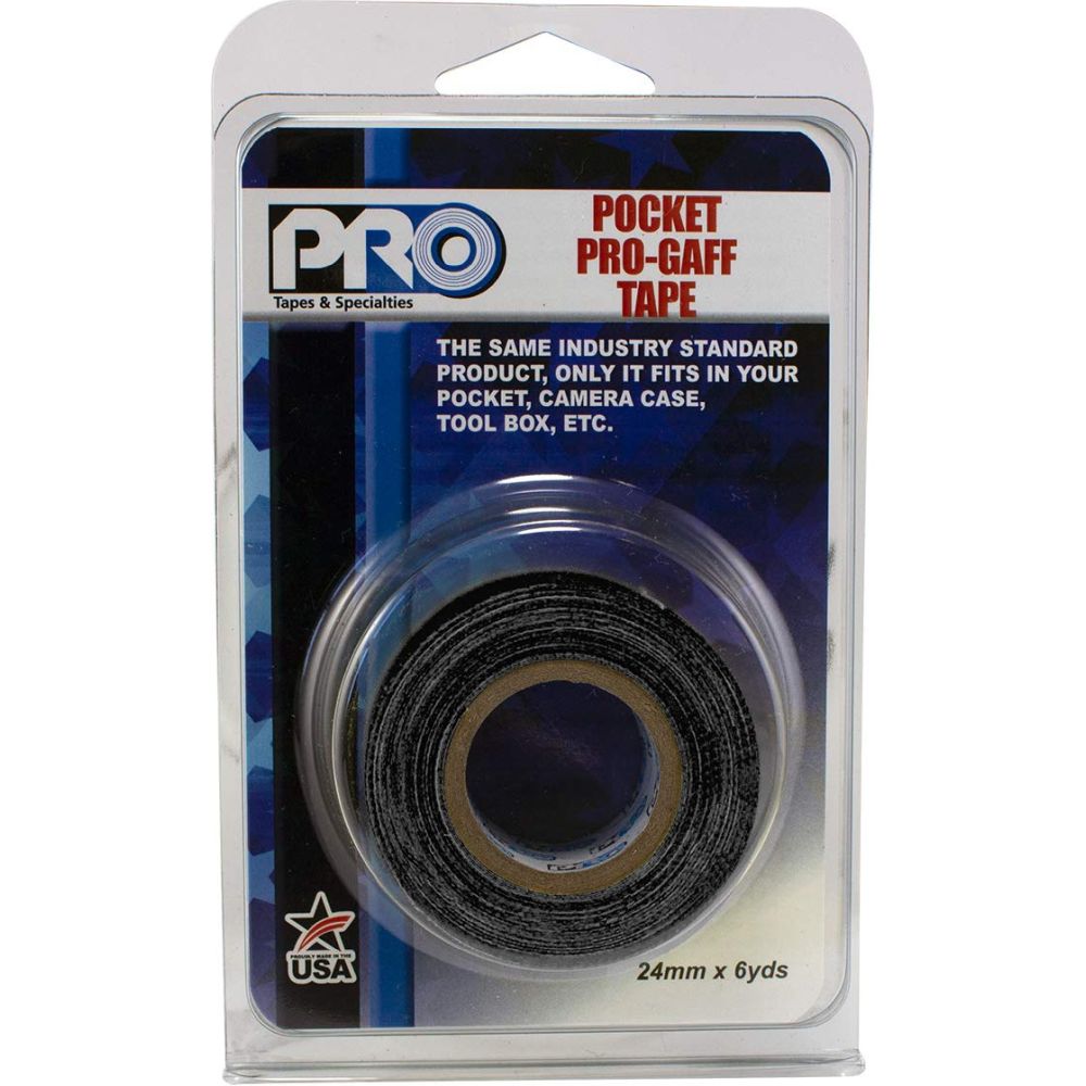 Ruban adhésif professionnel Pro Gaff Pro Pocket 24 mm x 5,4 m Noir
