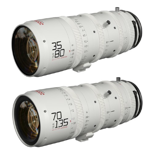 DZOFilm Catta FF Zoom Bundle 35 - 80 + 70 - 135 T 2.9 Blanc Monture en E dans un étui rigide