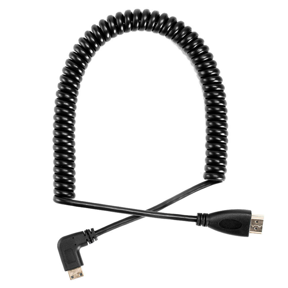 Câble à ressort Caruba HDMI Mini HDMI coudé