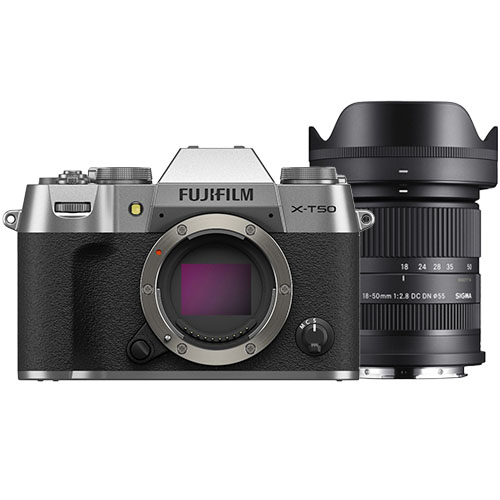 Fujifilm X-T50 argent anthracite + Sigma 18-50mm F/2.8 DC DN Contemporary Fujifilm X
