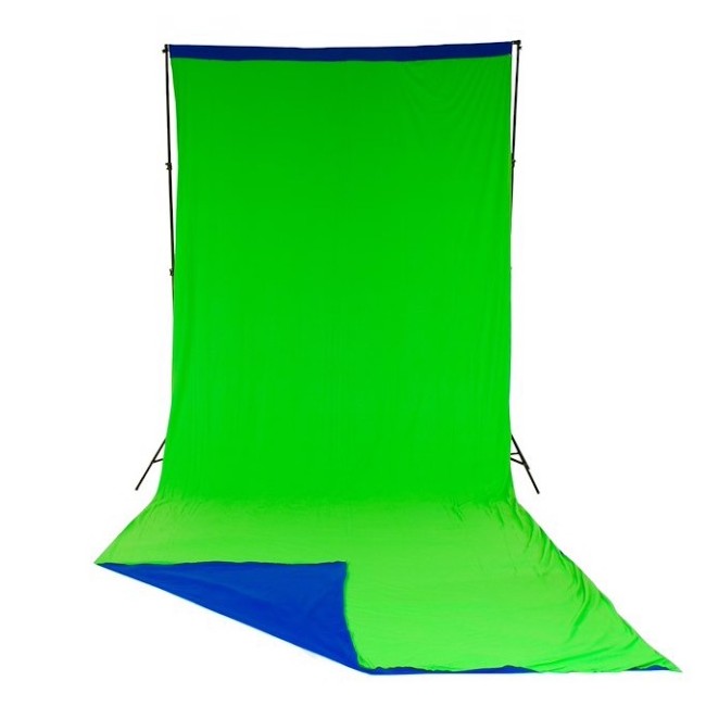 Manfrotto LL LC5887 Rideau Chromakey 300x700cm bleu/vert Réversible