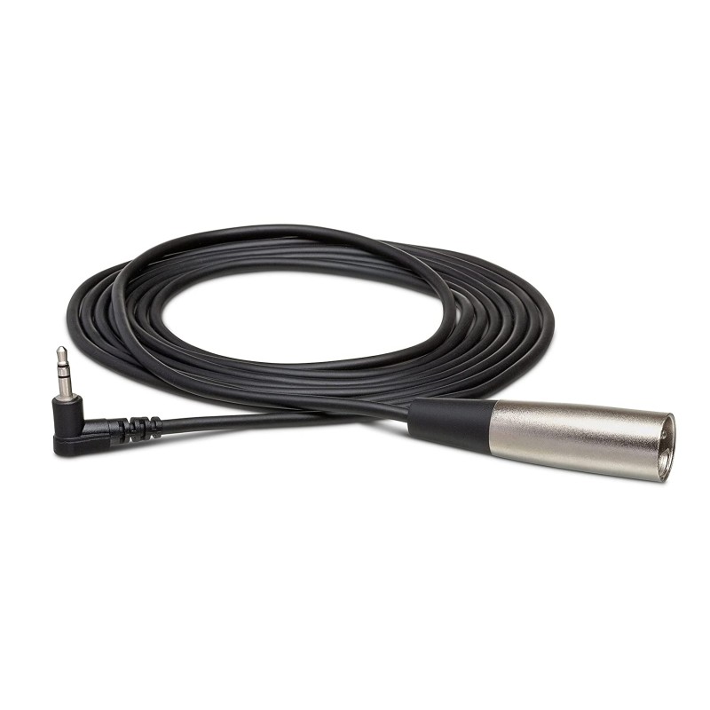 Hosa Câble pour microphone de caméscope, angle droit 3.5 mm TRS à XLR3M, 3m