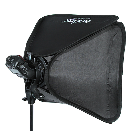 Support Godox Speedlite Bowens + Boîte à Lumière 60 x 60