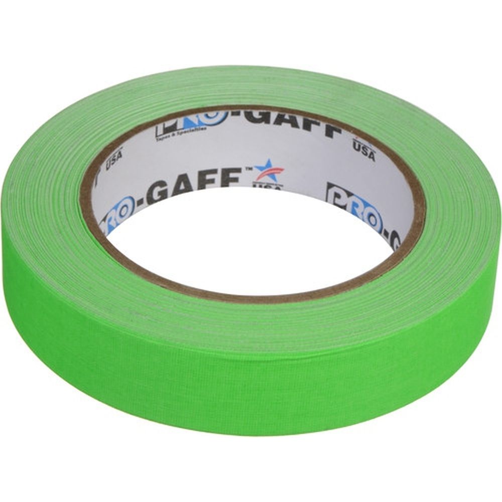 Ruban adhésif textile Pro Tapes Pro Gaff 24 mm x 22,8 m, vert fluorescent