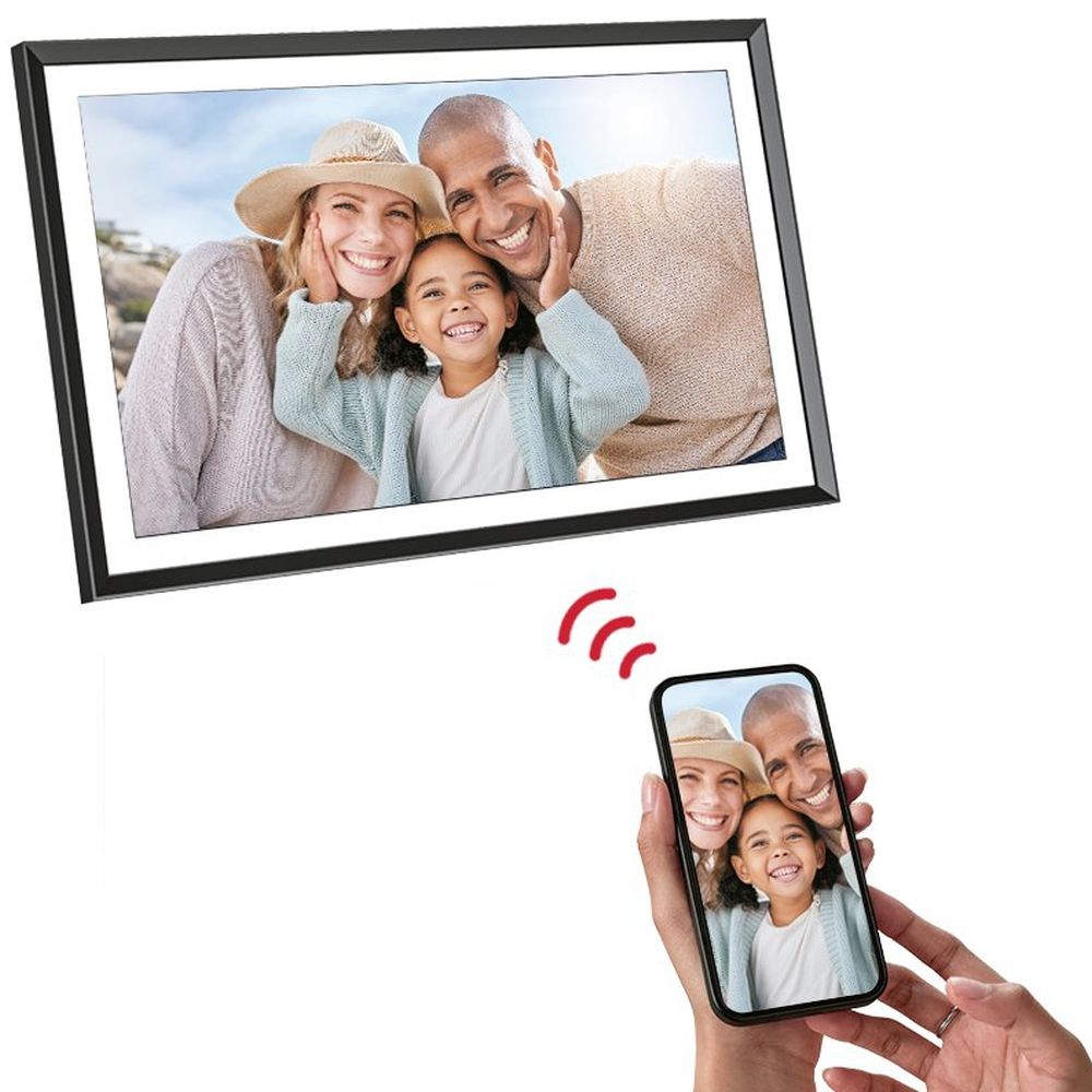 Agfaphoto Frameo Cadre photo numérique WiFi 15,6 pouces, noir