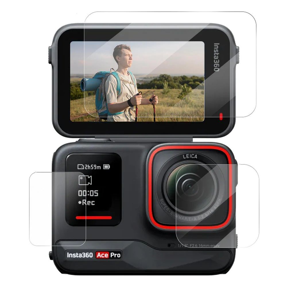 Kit de protection d'écran Telesin en verre trempé pour Insta 360 Ace Pro
