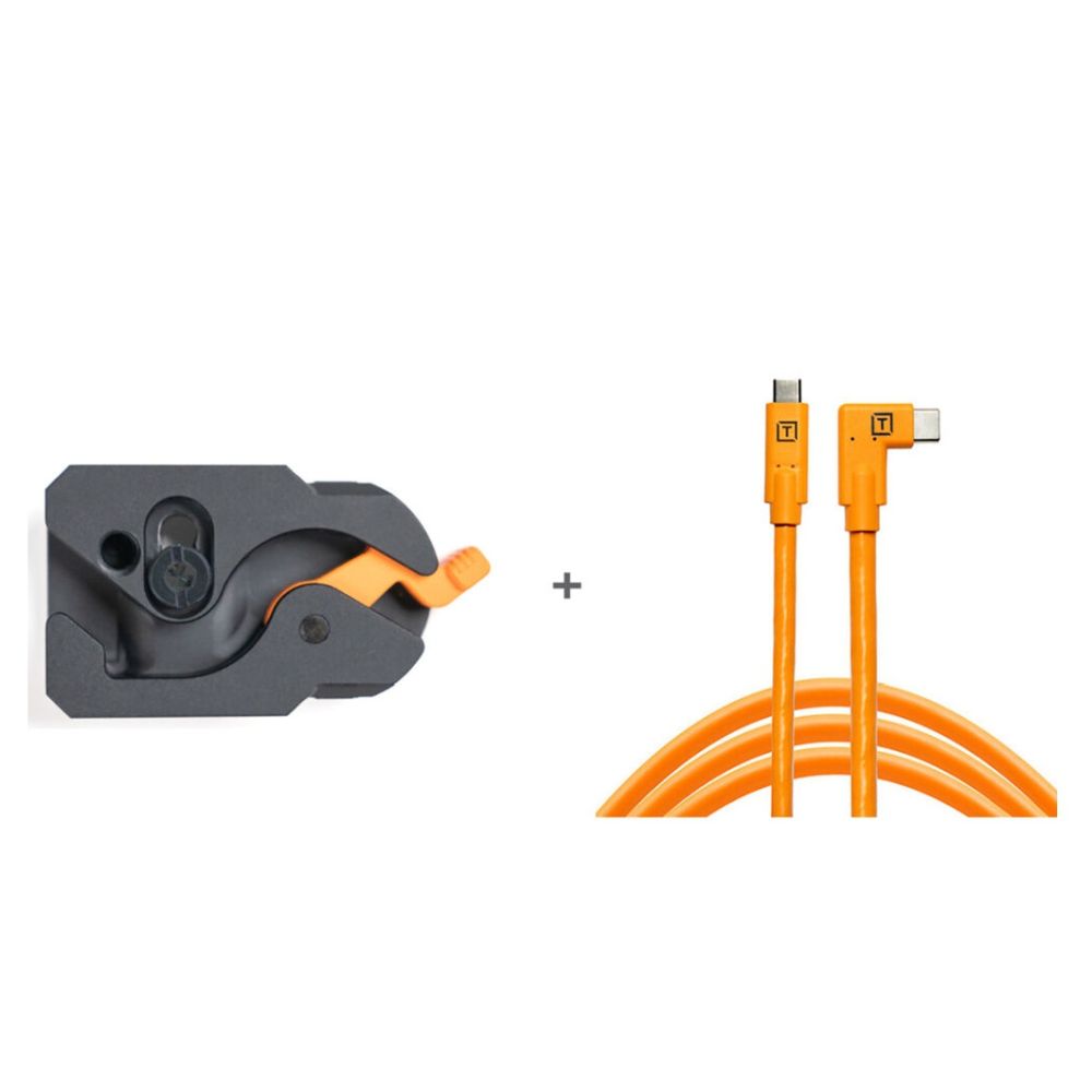 Kit de câble et LeverLock TetherGuard, USB-C à USB-C à angle droit, 4,6 m