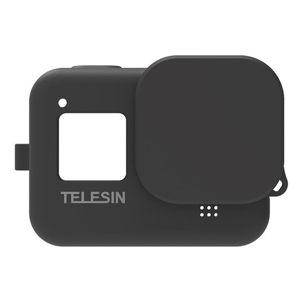 Telesin Housse de protection en silicone, noire pour GoPro 8