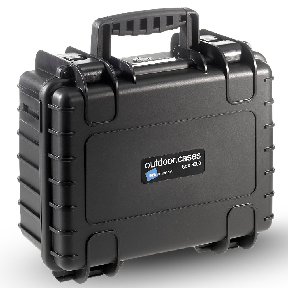 B&W Outdoor.cases Type 3000 Case pour DJI Air 3, ou Air 3 Fly More Combo, noir