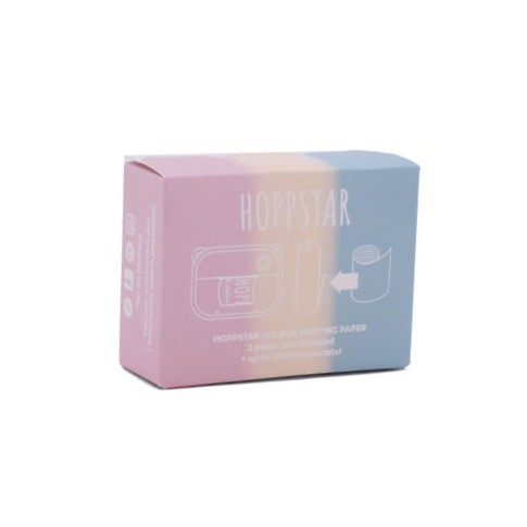 Recharge de rouleaux de papier Hoppstar, lot de 3 (colorés)