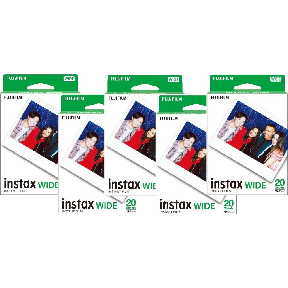 Fujifilm INSTAX WIDE Film Couleur Brillant / Pack de 100