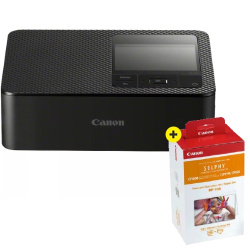 Canon SELPHY CP1500 Noir + RP-108 Papier 10X15, 108 Impressions