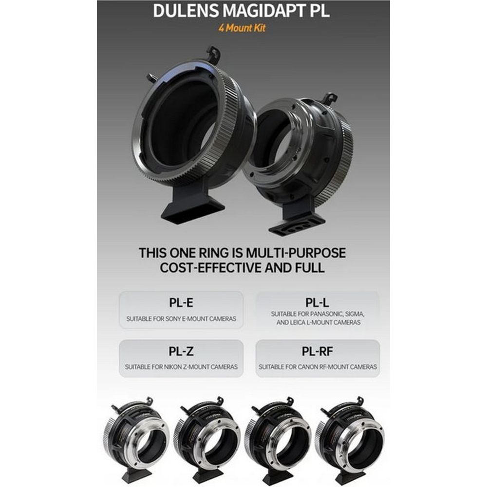 Dulens Magidapt PL Mount Adaptor 4 Mirrorless Mounts Set Include : E / RF / L / Z