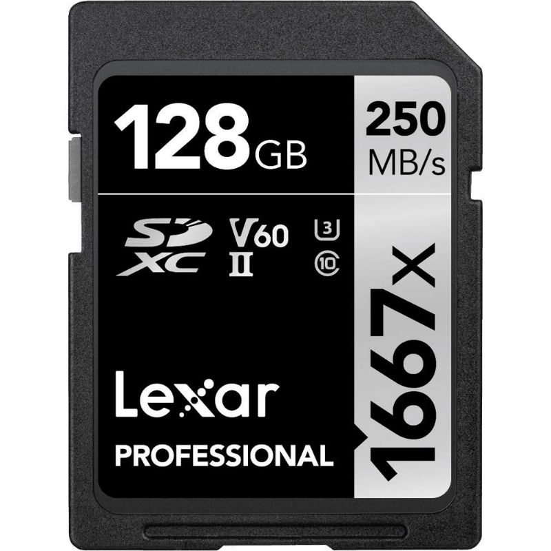 Lexar Pro Gold 128GB SDXC V60 UHS-II - R120/W250 MB/s