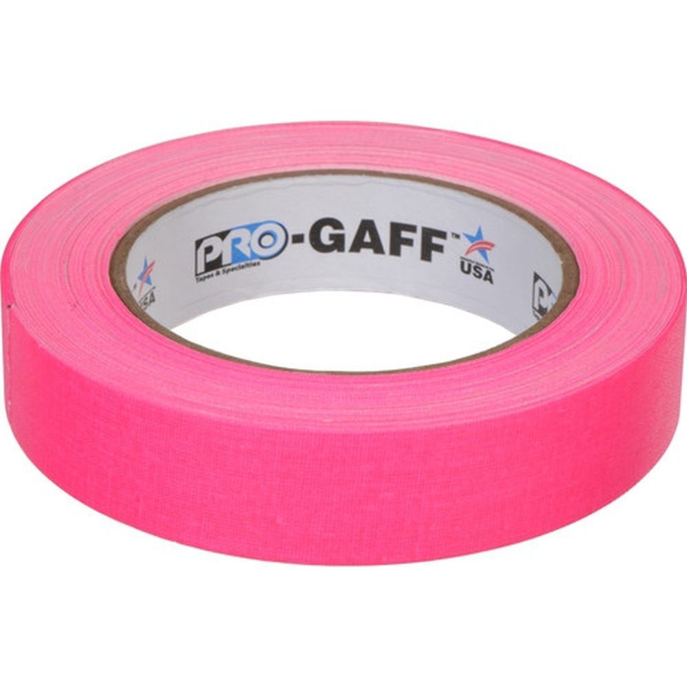 Ruban adhésif textile Pro Tapes Pro Gaff 24 mm x 22,8 m, rose fluorescent