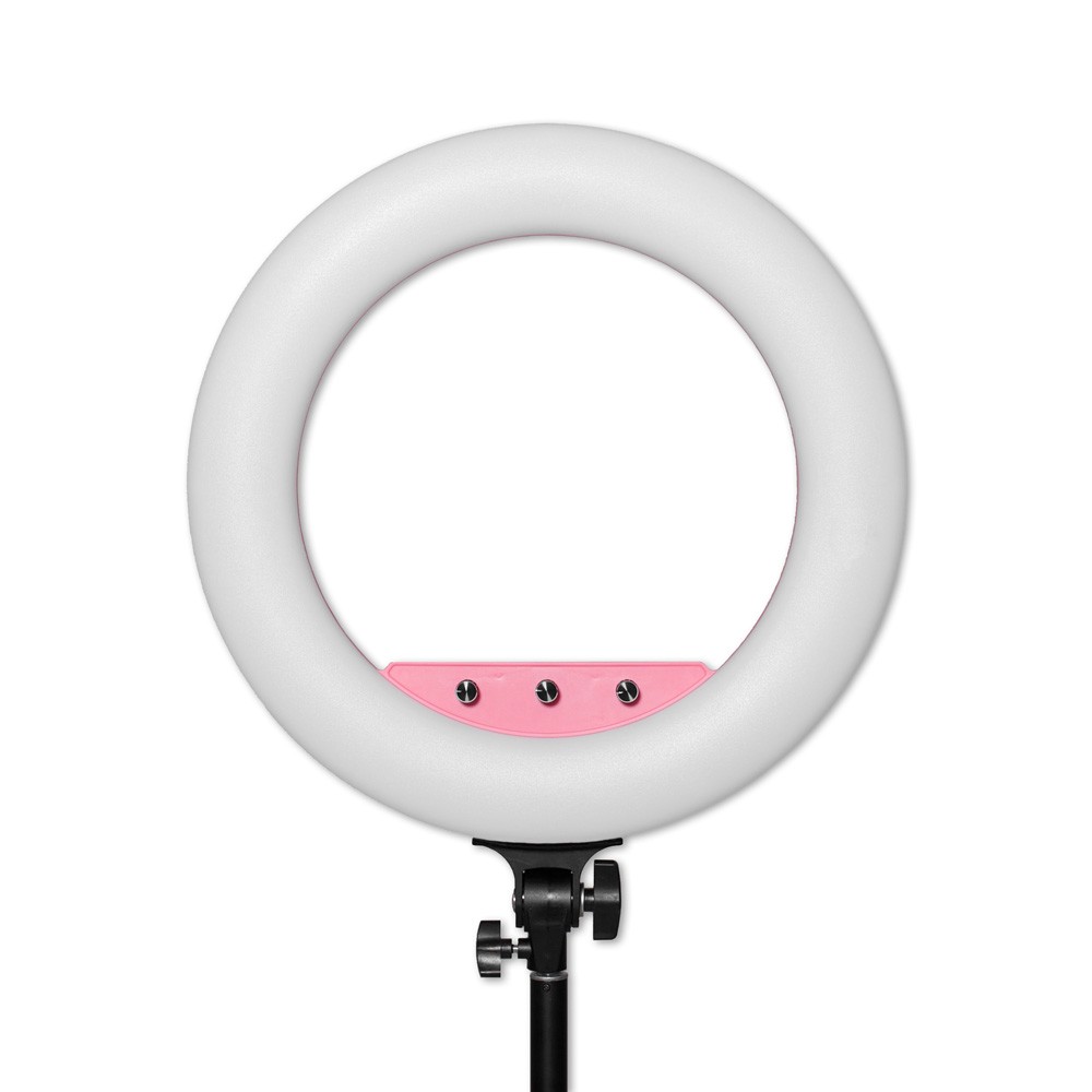 Ensemble Caruba Round Vlogger 18 pouces LED PRO avec sac rose
