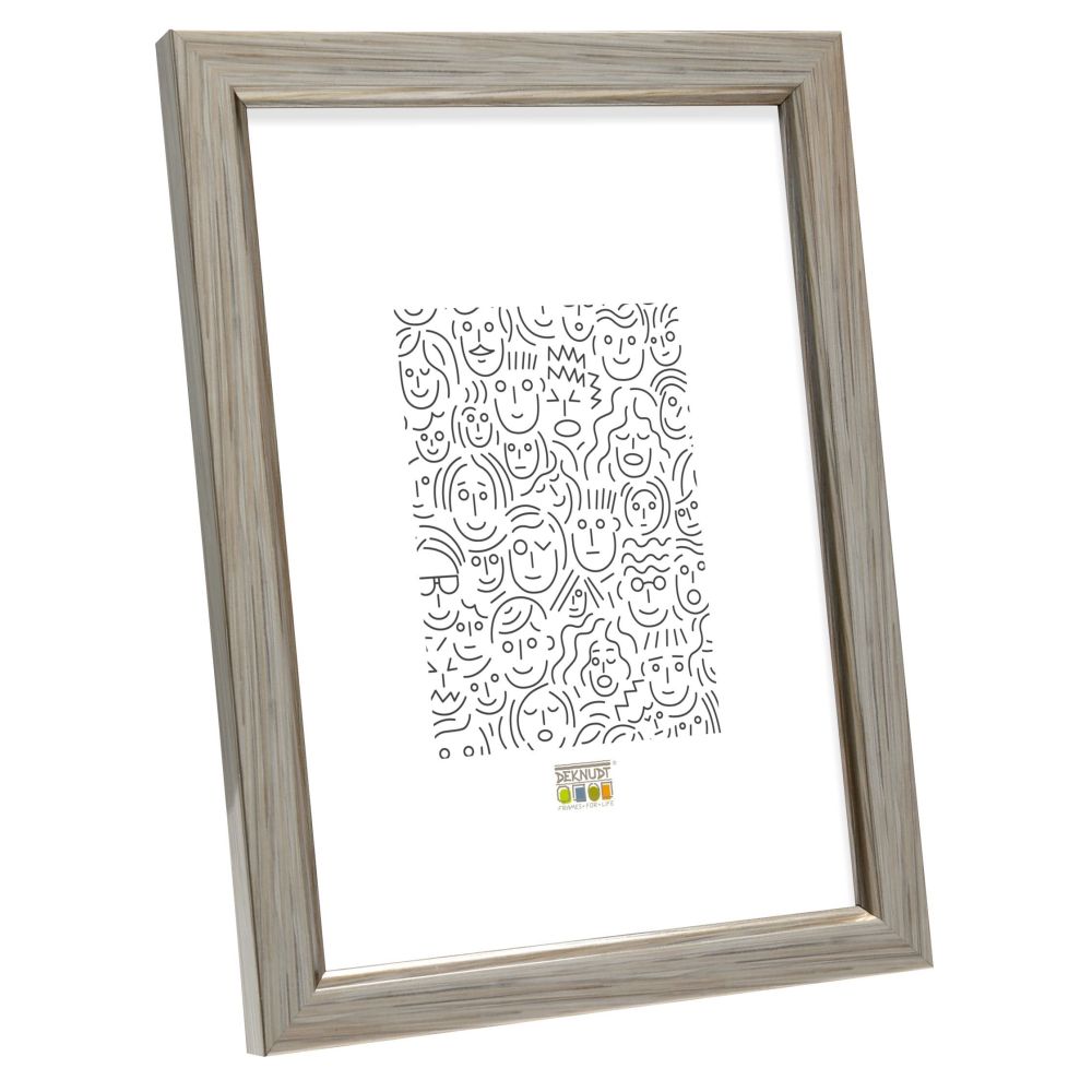 Cadre Deknudt couleur argent avec passepoil 13x18 S46AD1