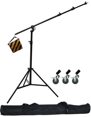 Bresser BR-LB300 Pied de lampe avec bras et roues de flèche