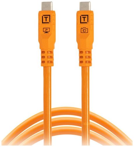 Tether Tools TetherPro Optima 10G USB-C, 1,8 m (6'), orange droit