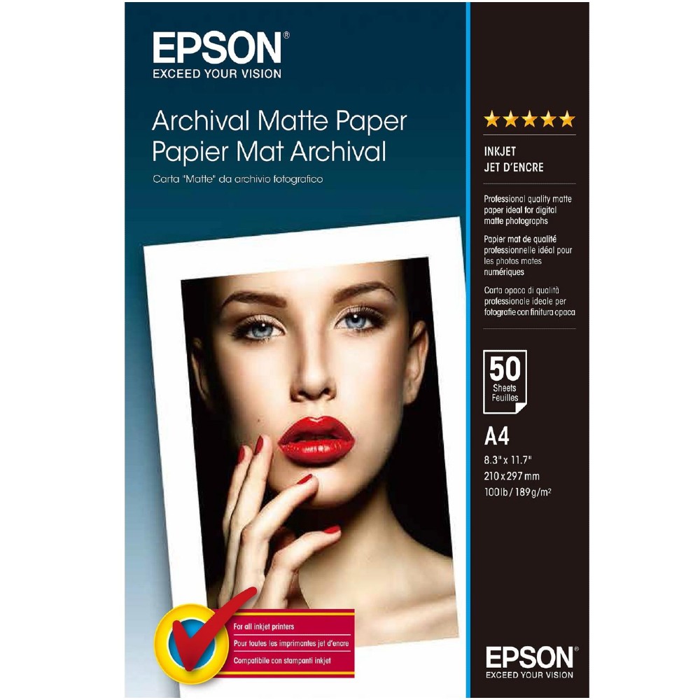 Epson A4 Papier Mat d'Archive x50