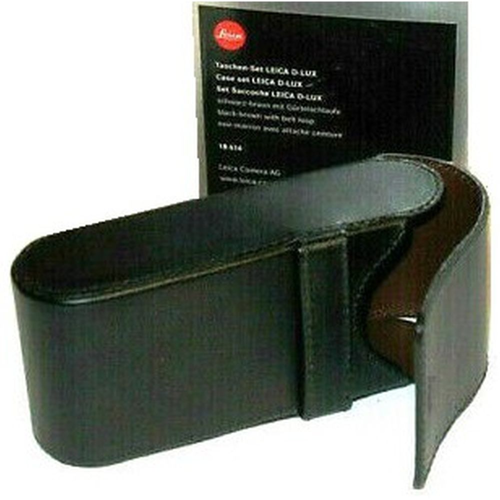 Set d'étuis en cuir Leica Digital marron-noir pour D-Lux