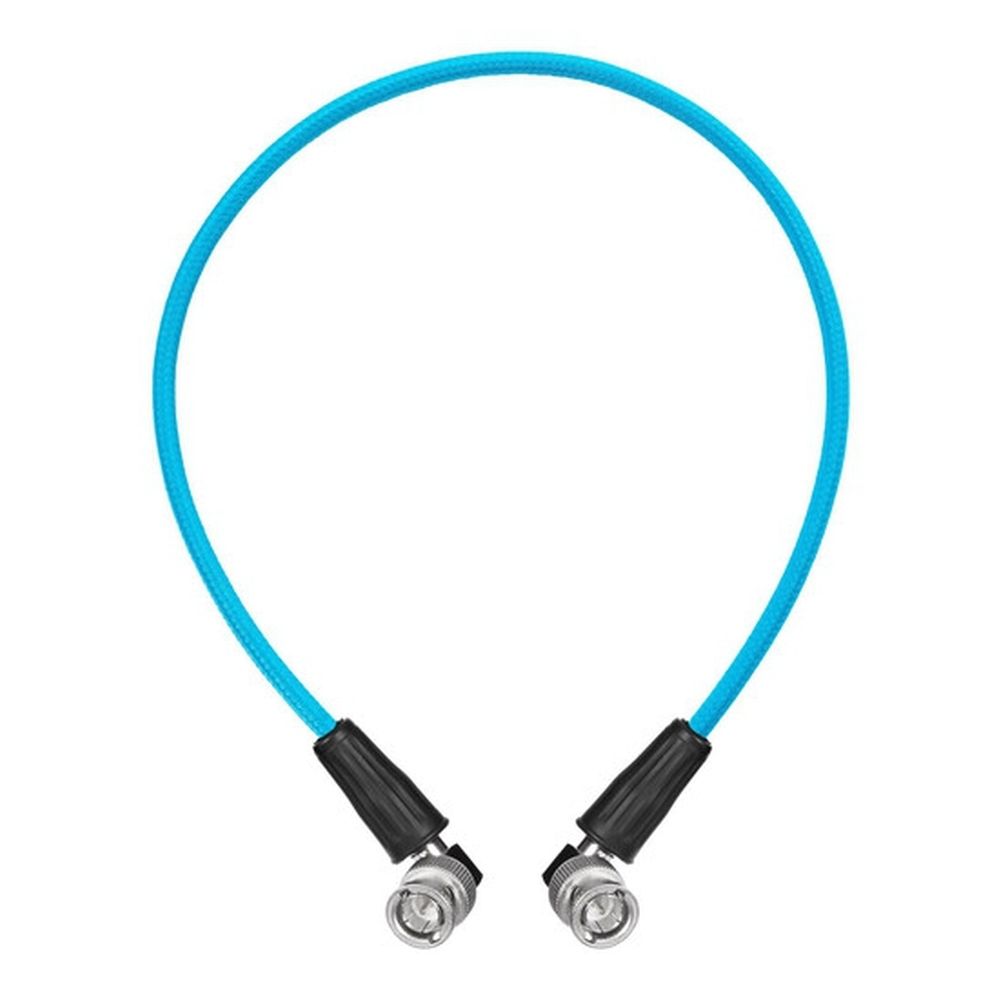 Kondor Blue 22" 12G SDI Angled cable for 4K 60p camera monitors and transmitters (câble angulaire pour moniteurs et transmetteurs de caméra 4K 60p).