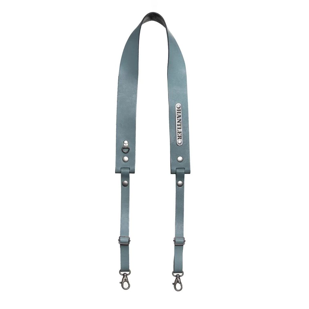 La courroie de cou de l'appareil photo Hantler Bleu acier / Vieil argent