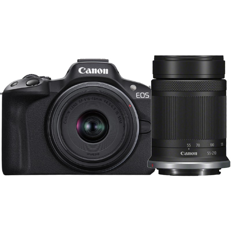 Canon EOS R50 + Canon RF-S 18-45mm f/4.5-6.3 IS STM + Canon RF-S 55-210mm F/5-7.1 IS STM