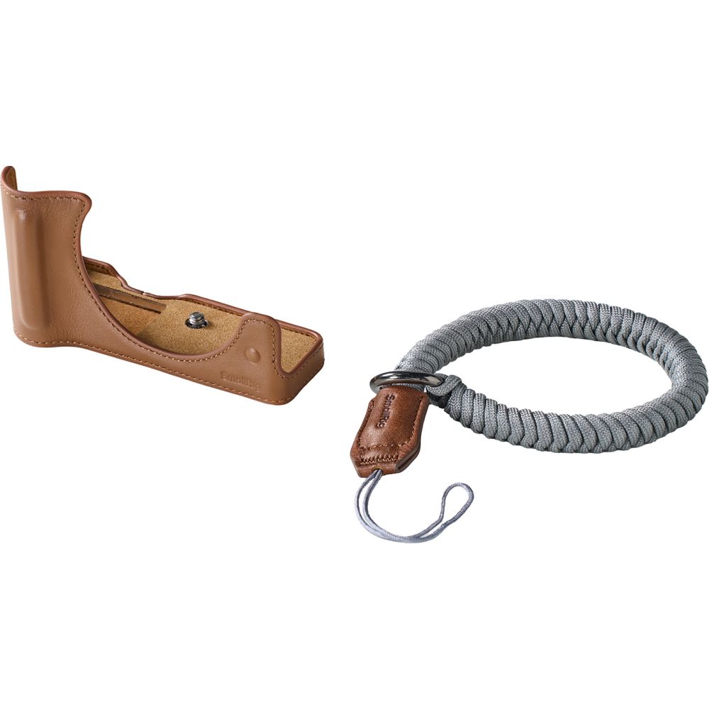 SmallRig 5432 Kit de demi-étui en cuir pour Canon EOS R50 V (Marron)