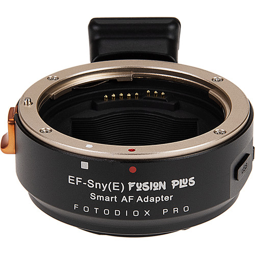 Adaptateur d'objectif Fotodiox Pro Fusion Plus, adaptateur AF intelligent amélioré - Compatible avec CanonEF - Sony Alpha E-Mount