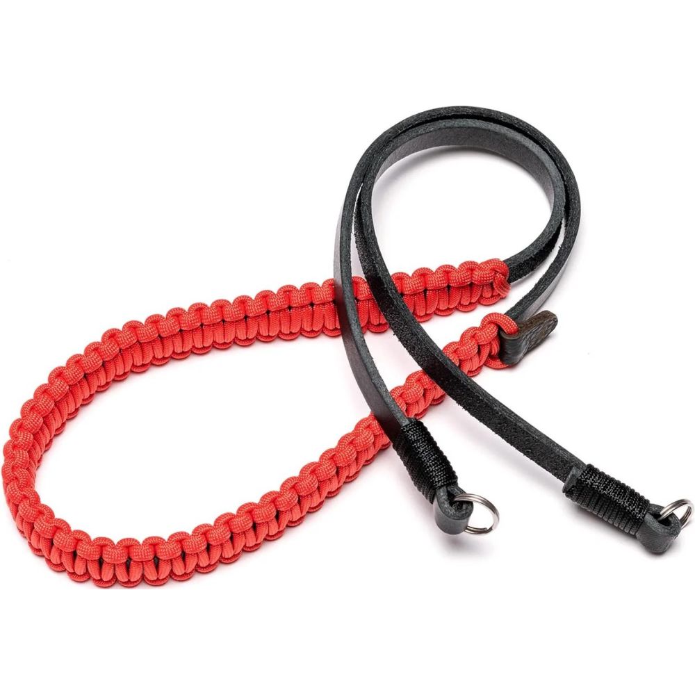 Sangle en paracorde Leica 18897 fabriquée par COOPH noir/rouge 100 cm