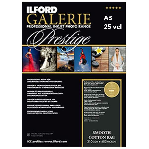 ILFORD GALERIE Prestige Smooth Cotton Rag A3 25 feuilles