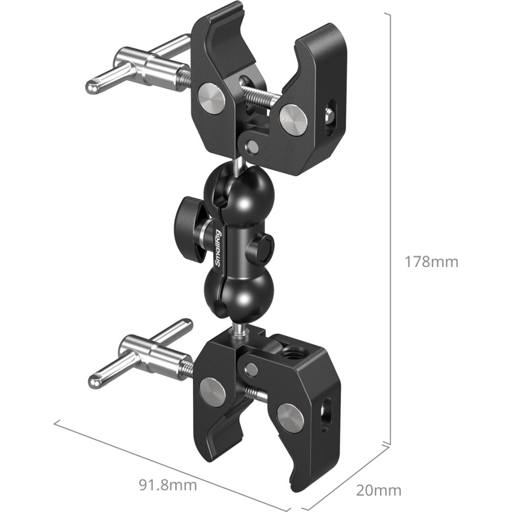 SmallRig 5331 Pince en forme de crabe à double tête