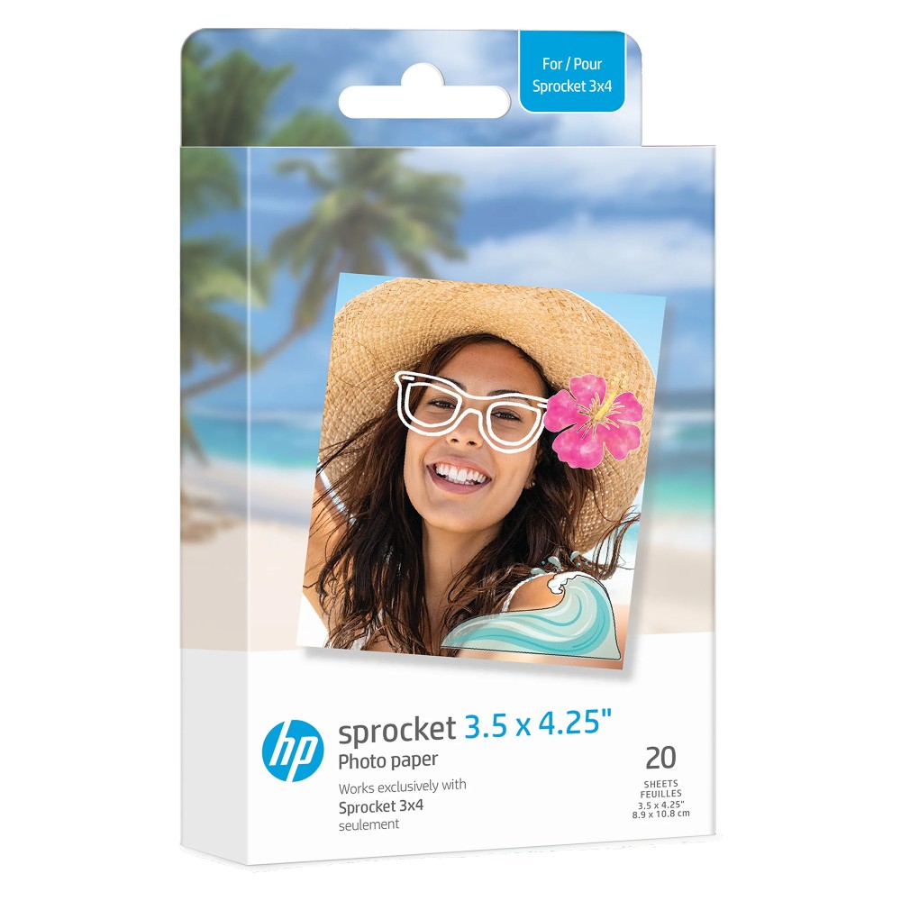 HP Sprocket Grise 200+1 pack papier Zink 20 feuilles+1 kit 6