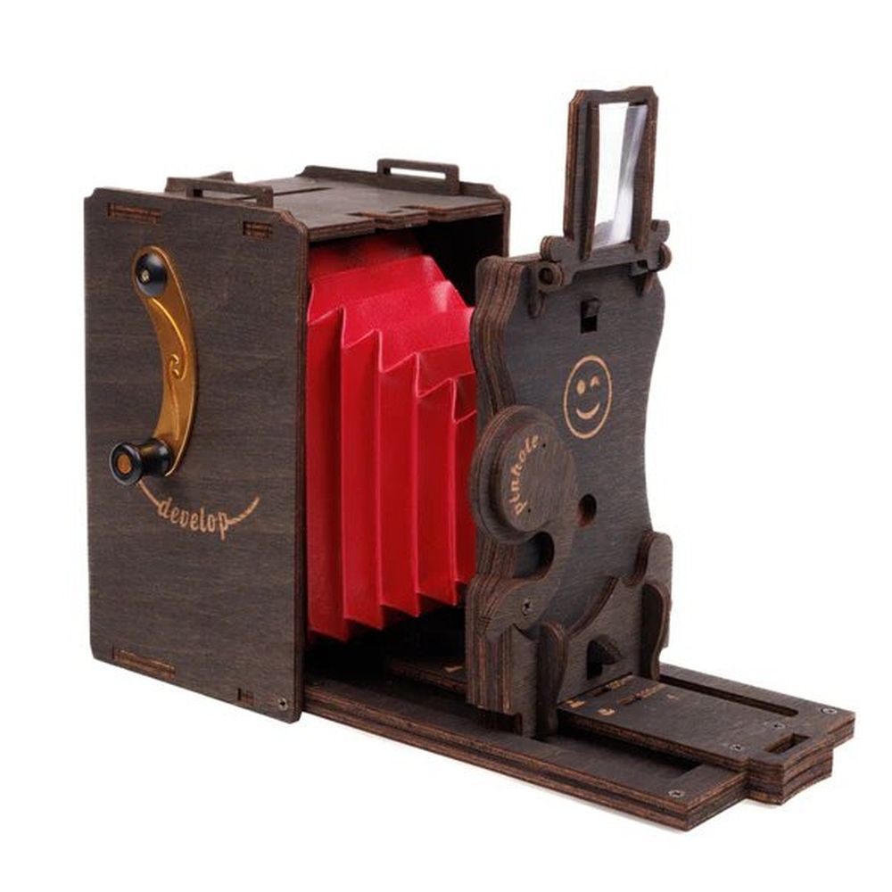 JollyLook Mini caméra instantanée à sténopé prémontée, couleur marron