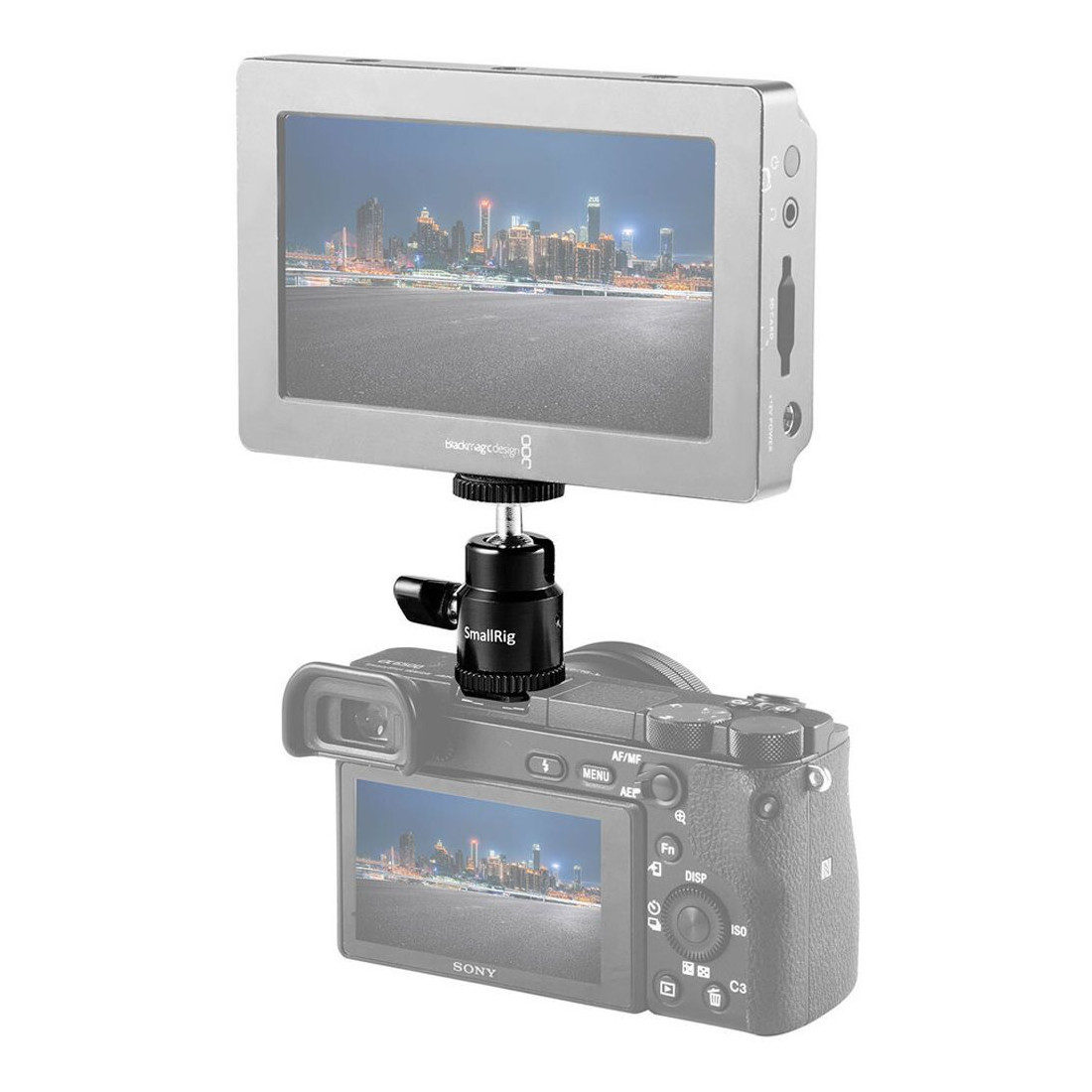 SmallRig 761 New 1/4" Camera Hot shoe mount with additional 1/4" screw