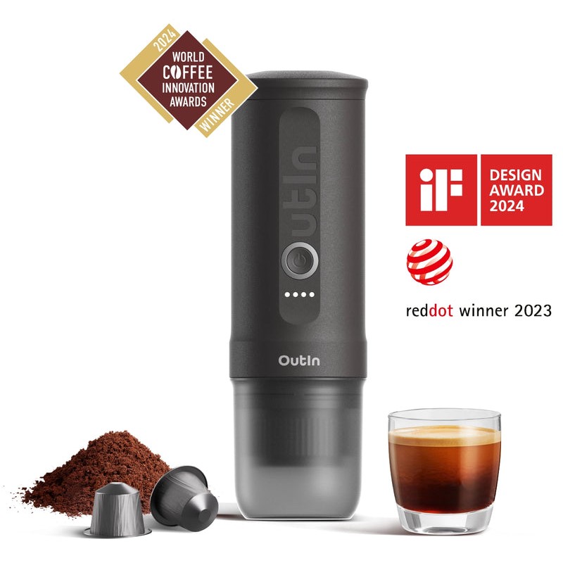 OutIn Nano Portable Electric Espresso Machine – Gris Sidéral