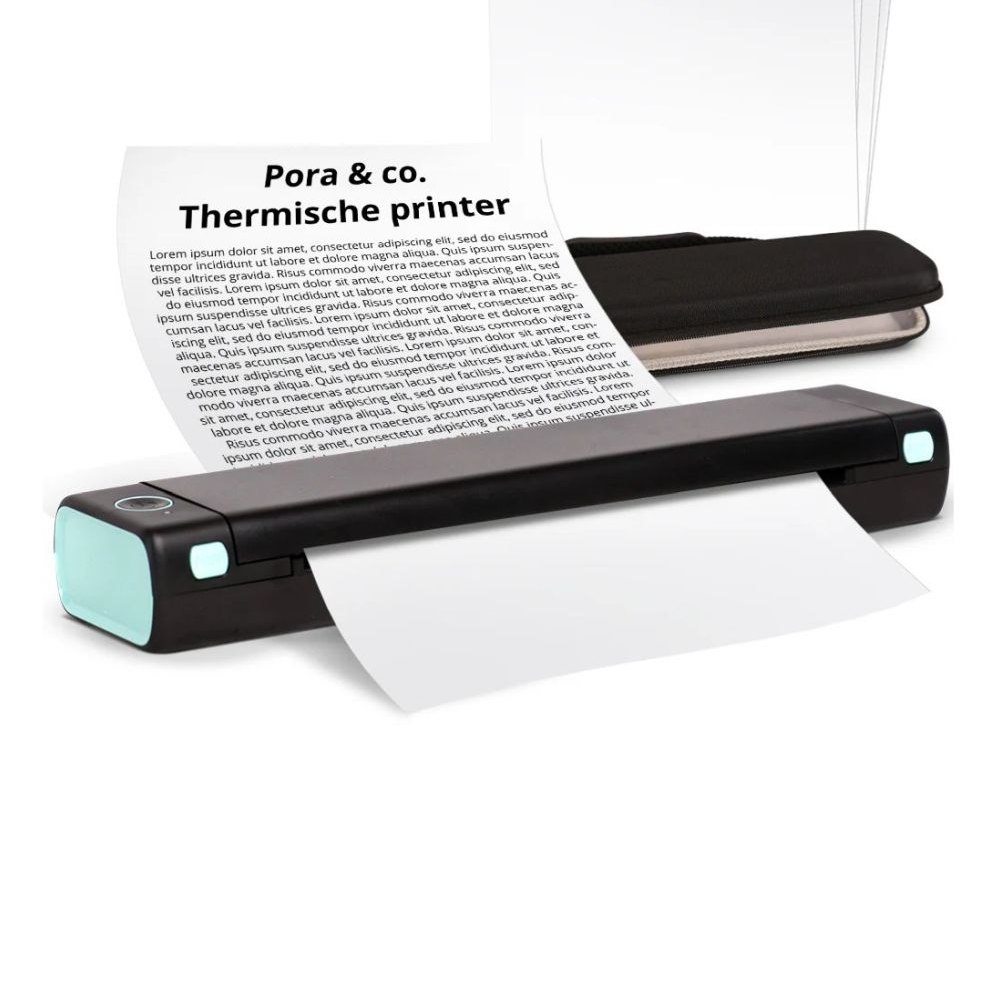 Pora&co Imprimante thermique A4, noir/vert