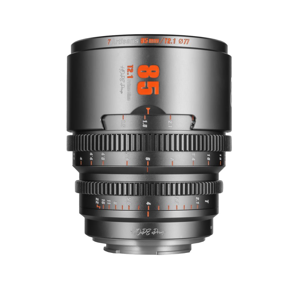 7artisans 85mm T2.1 Fuji (monture FX) Gris titane