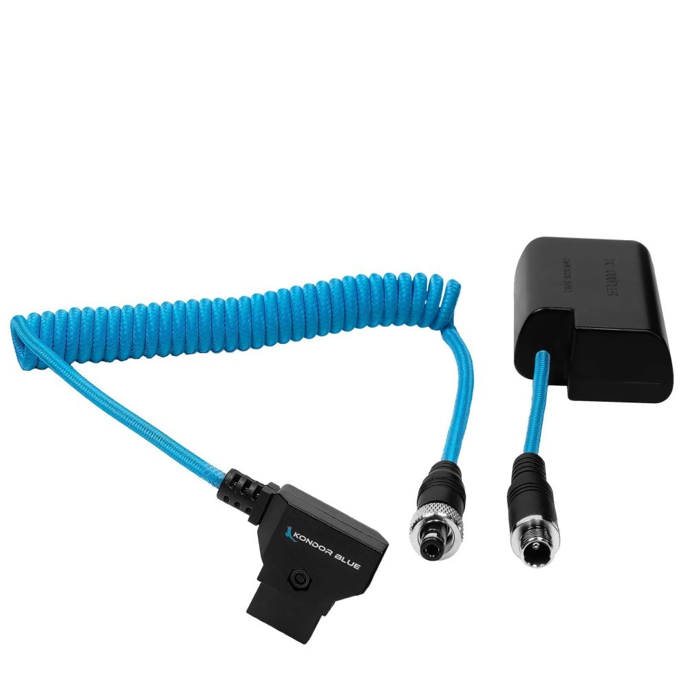 Câble de batterie factice Kondor Blue D-Tap vers Lumix S1H BLJ31