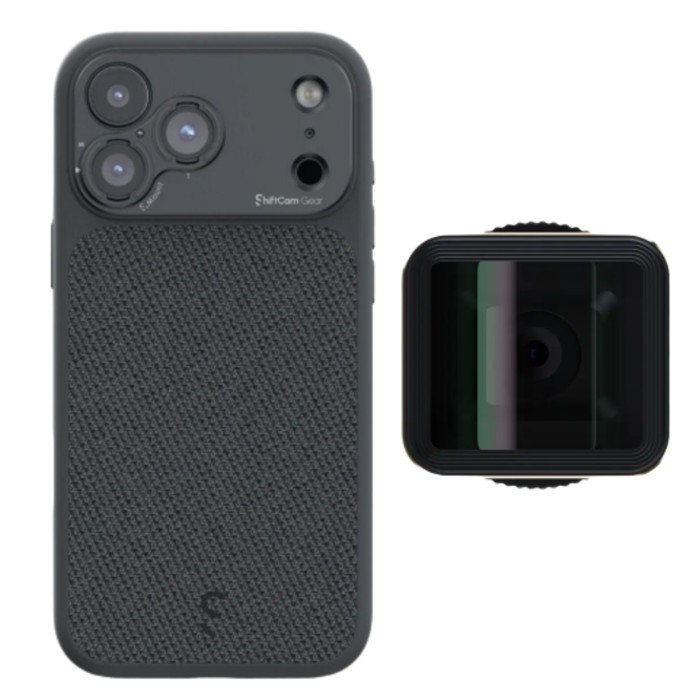 ShiftCam Camera Case S.Mount - iPhone 17 Pro (Gris Foncé) + LensUltra 1,33x Anamorphic