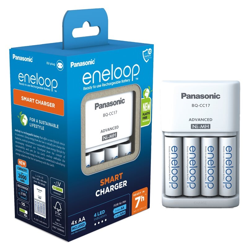 Panasonic Eneloop Lader CC17 + 4x AA 2000mAh