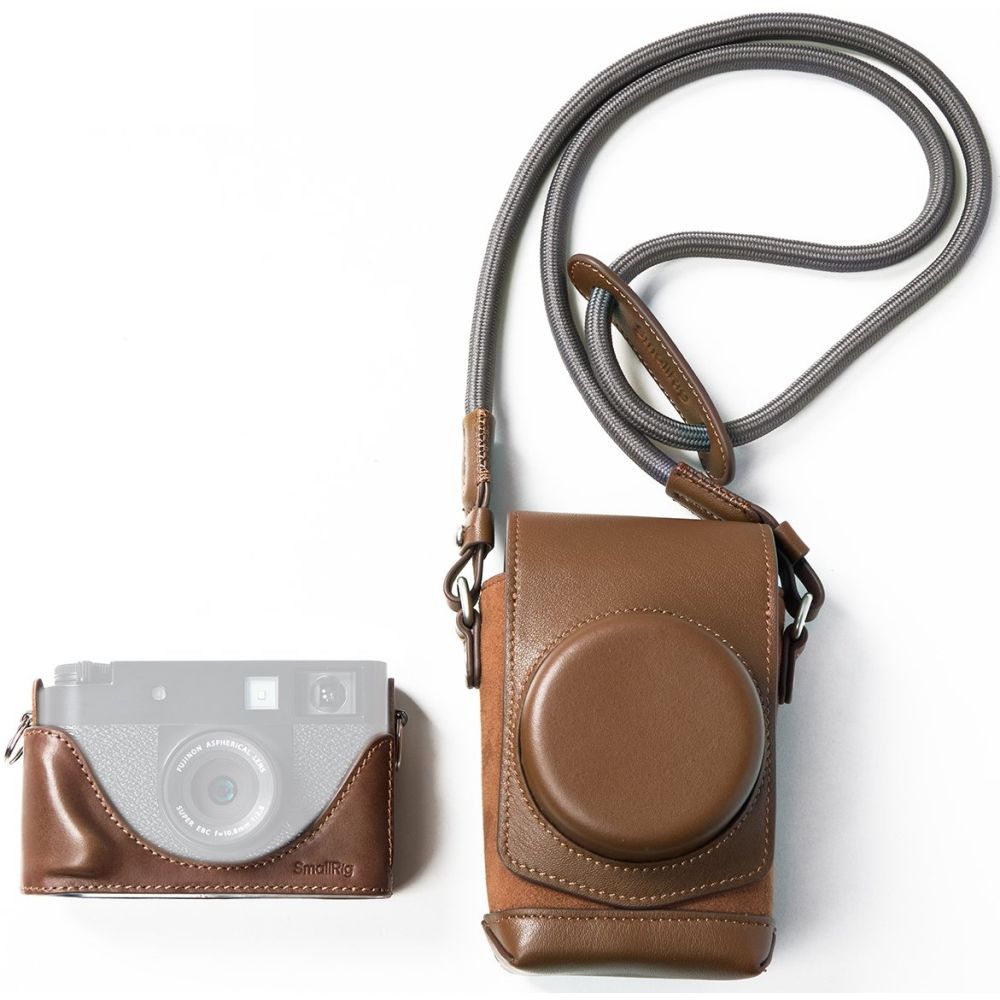 SmallRig 5218 Kit d'étui en cuir pour FUJIFILM X half, marron