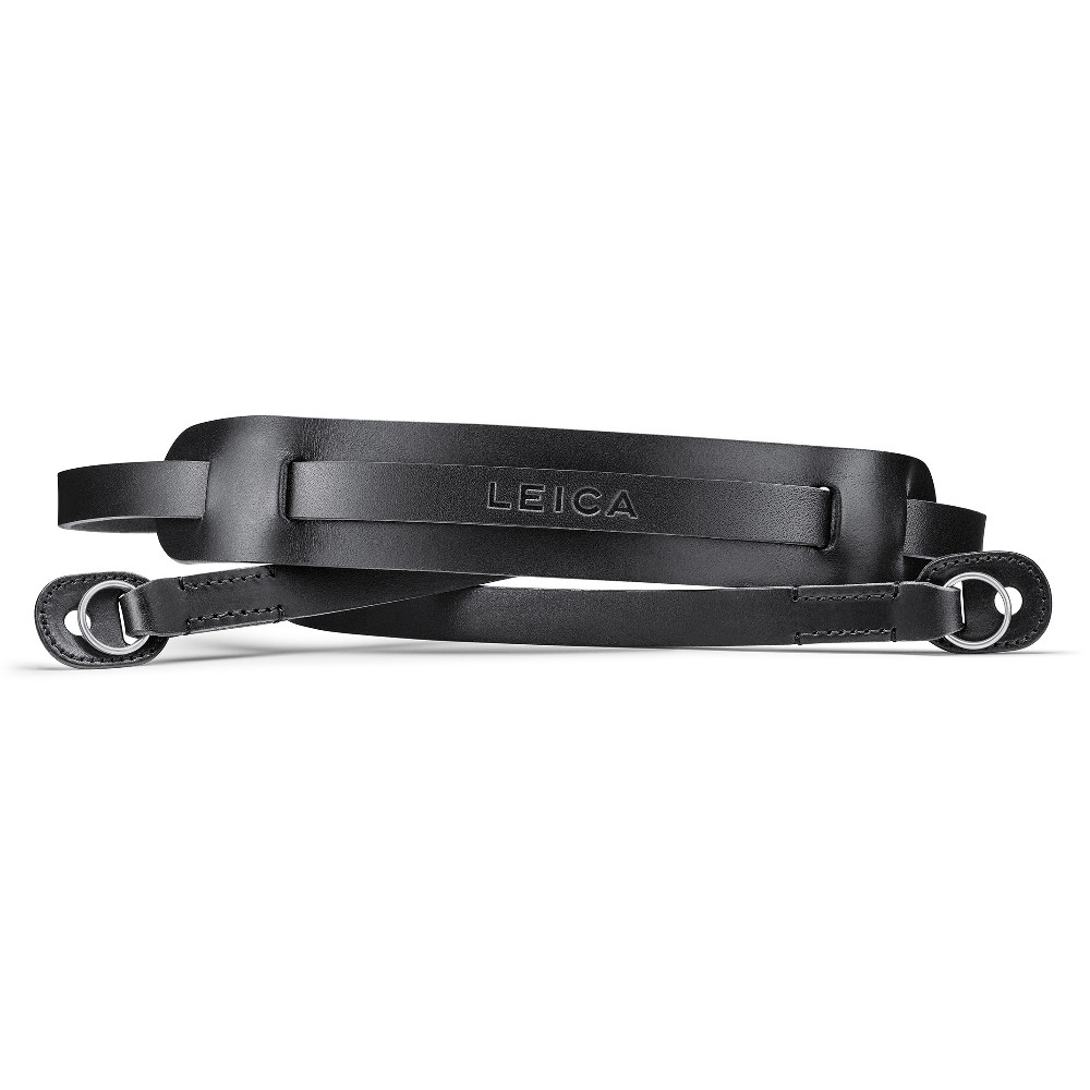 Leica 18558 Courroie de transport avec épaulette, cuir, noir